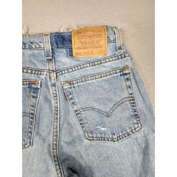 Vintage Levis 550 Jeans Women's JUNIORS 11 L (26 x 25) ALIGRACE Distressed Holes - Picture 3 of 10
